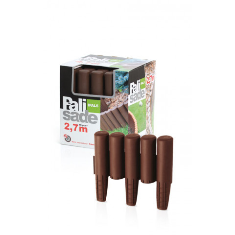 Zahradní palisáda - IPAL5 2,7 m tmavě hnědá