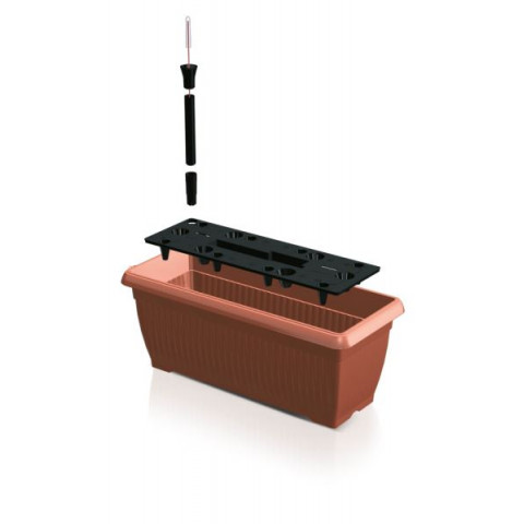 Samozavlažovací truhlík velký - TERRA 60 cm terakota